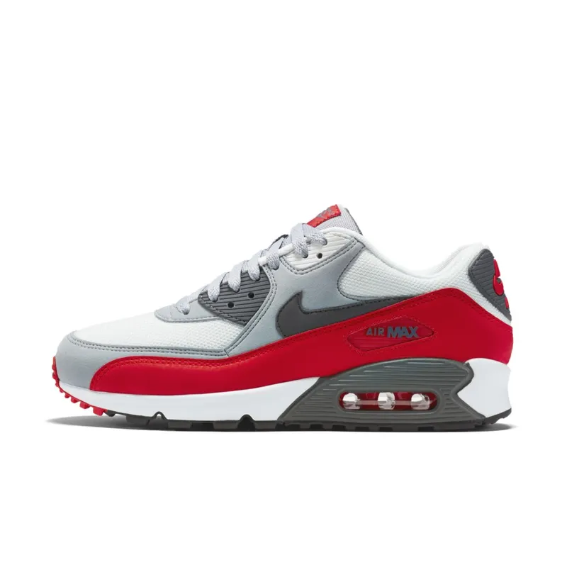 Nike Air Max 90 Wolf Grey Dark Grey Wolf Grey/Dark Grey-Chllng Red (537384-039)