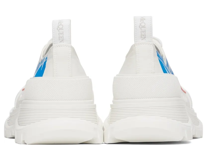 Alexander McQueen White & Blue Tread Slick Graffiti Sneakers (682421W4RQ9) (4)