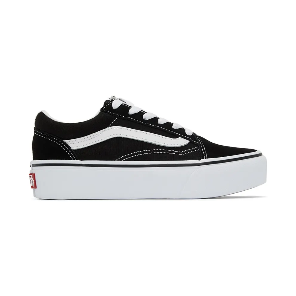 Vans Kids Black Old Skool Platform Little Kids Sneakers (VN0A3TL36BT1)