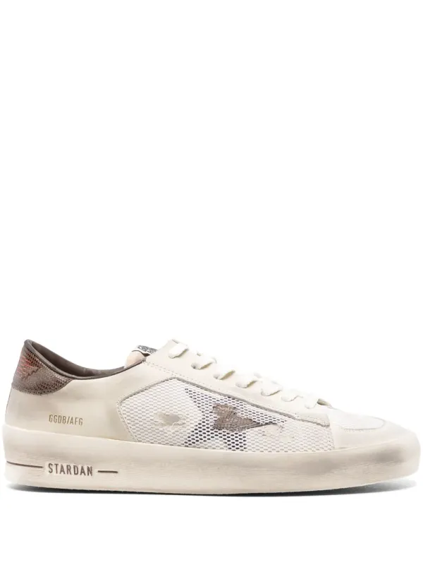 Golden Goose Stardan Sneakers im Used-Look mit Mesh – Nude (GMF00370F005088)