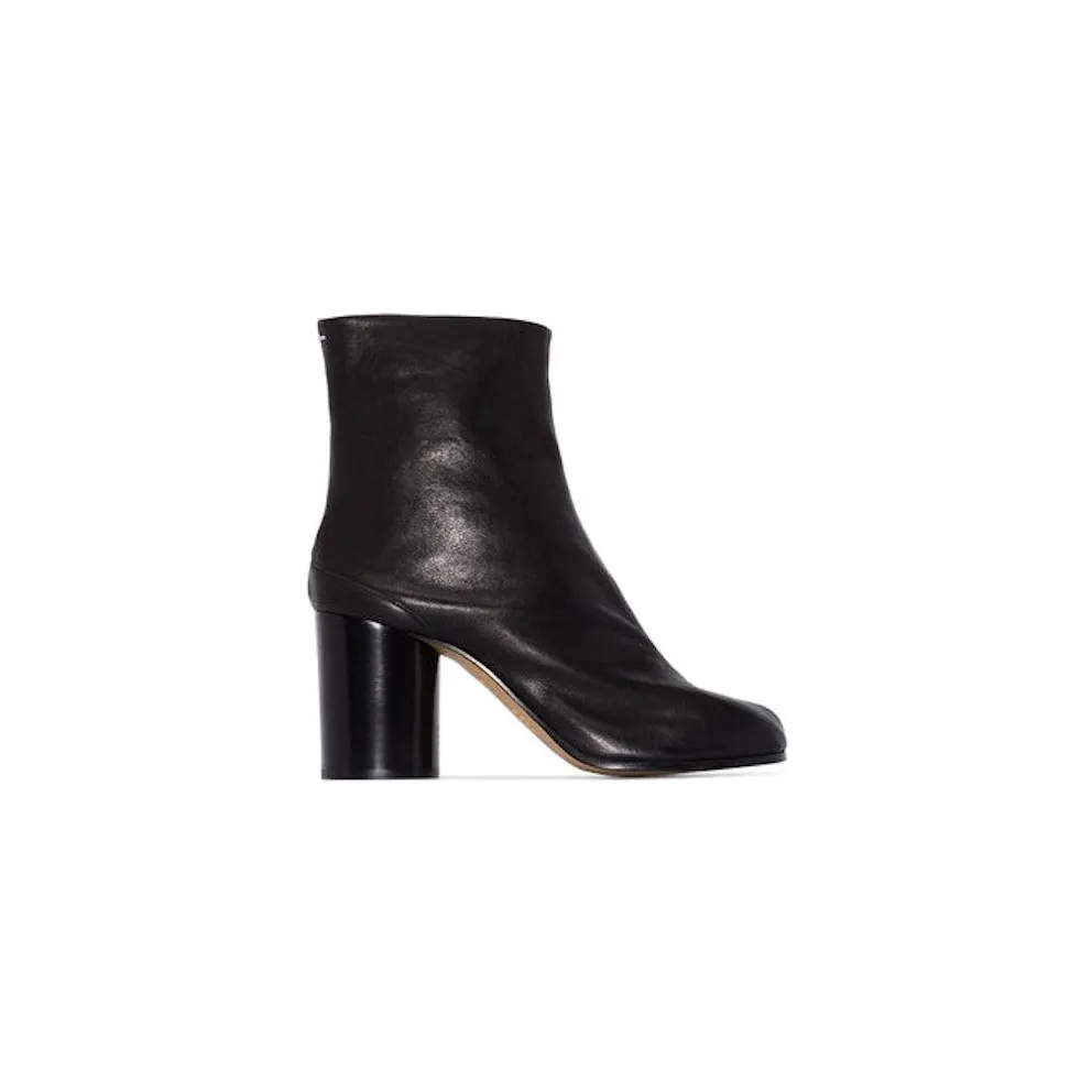 Maison Margiela Vintage Leather Tabi High Heel Ankle Boots Black (S58WU0260 P3753 T8013)