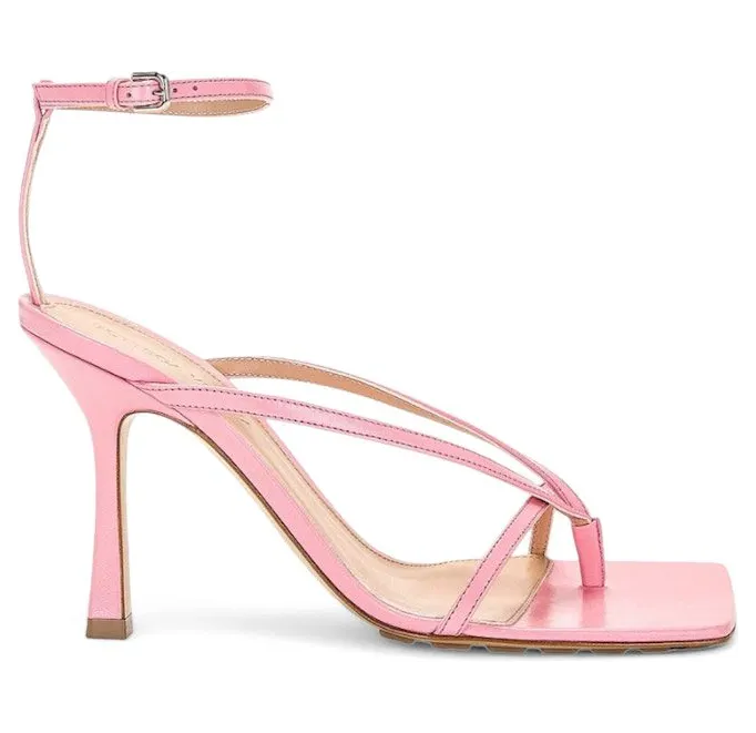 Bottega Veneta Stretch Heeled Sandals Pink (608835 VBSF0 5523)
