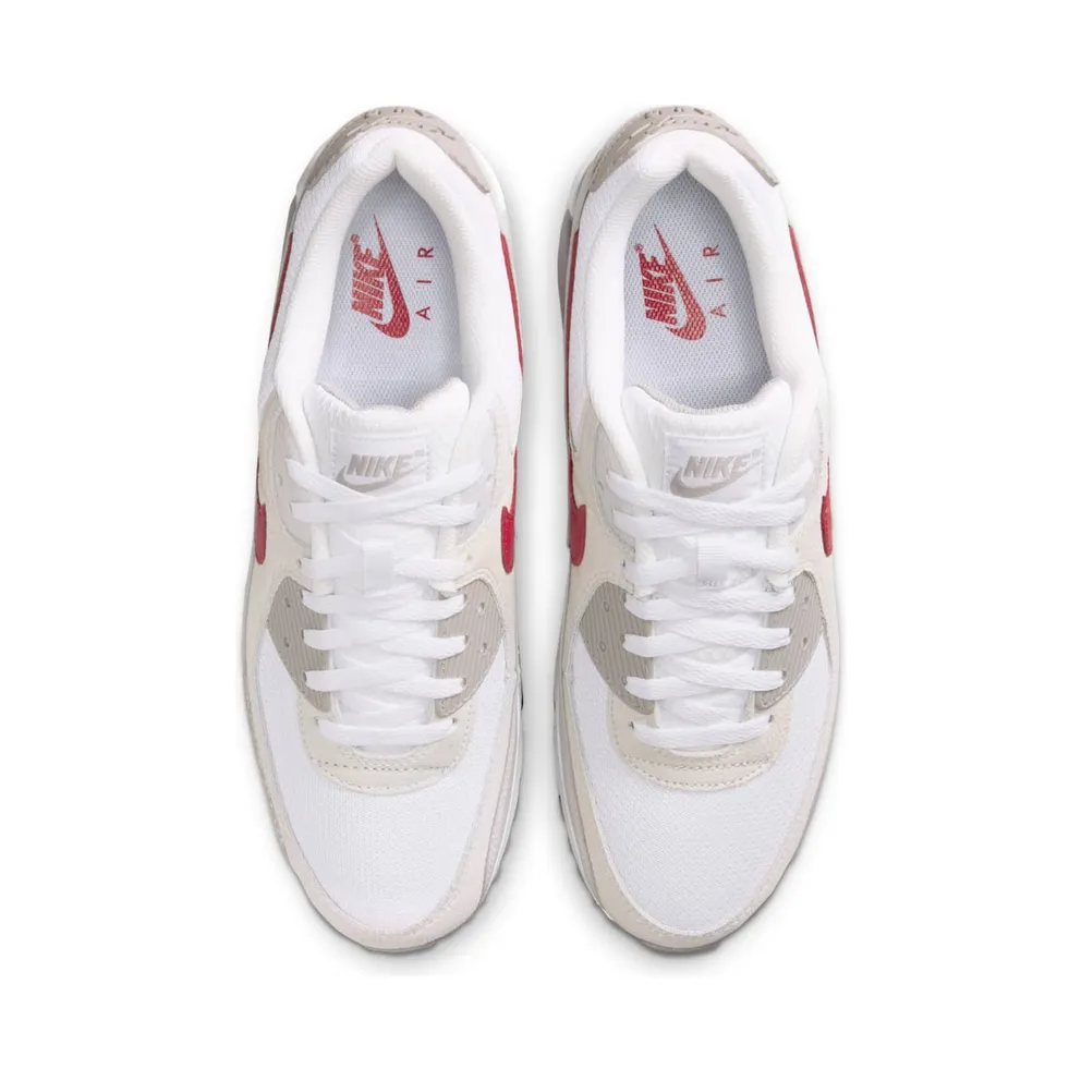 Nike Air Max 90 “White College Grey Vast Grey University Red” (DM0029-113)