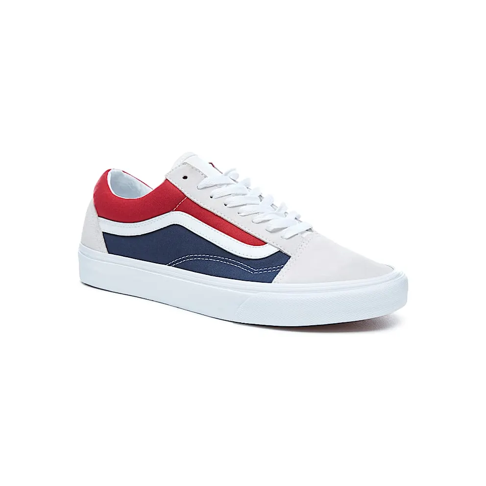 Vans Old Skool Retro Block White/Red-Dress Blues (VN0A38G1QKN)