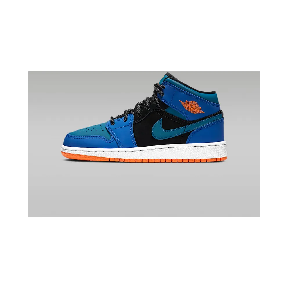 Air Jordan 1 Mid Racer Blue (GS) (2020) (554725-440)