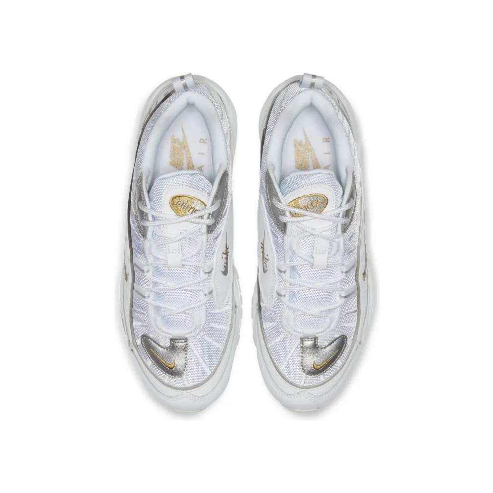 Nike Air Max 98 White Silver Gold (W) White/Metallic Silver-Metallic Gold (CT2547-100)