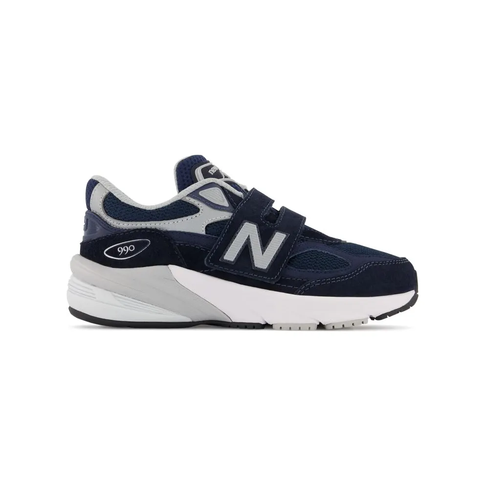 New Balance FuelCell 990v6 Hook and Loop Navy Silver (PV990NV6)