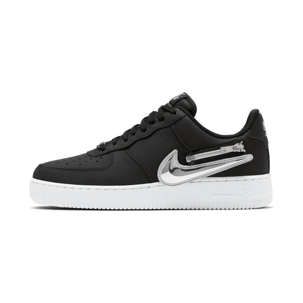 Nike Air Force 1 Low Zip Swoosh Black Black/White (CW6558-001)