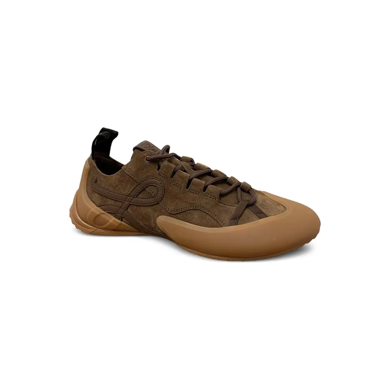 Loewe Grip lace-up suede “Brown” (LGRP282X04)