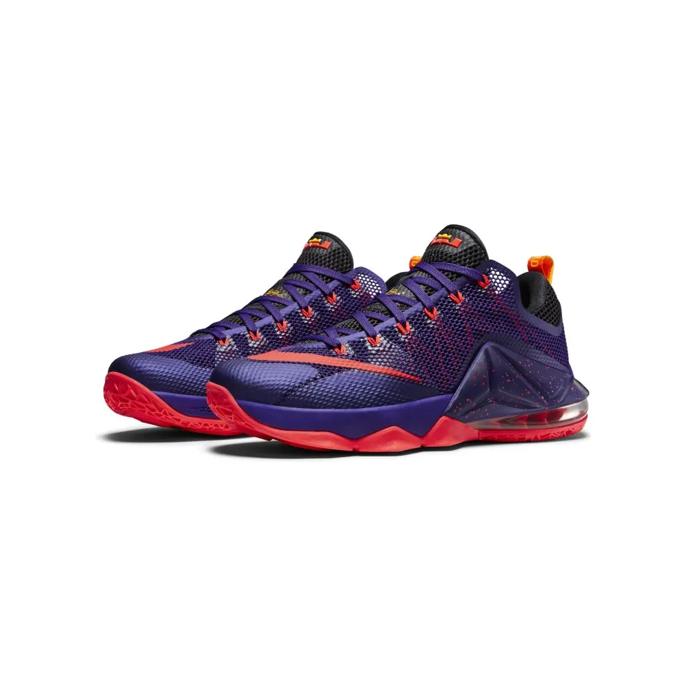 Nike LeBron 12 Low Court Purple Court Purple/Bright Crimson-Cave Purple-Laser Orange (724557-565)