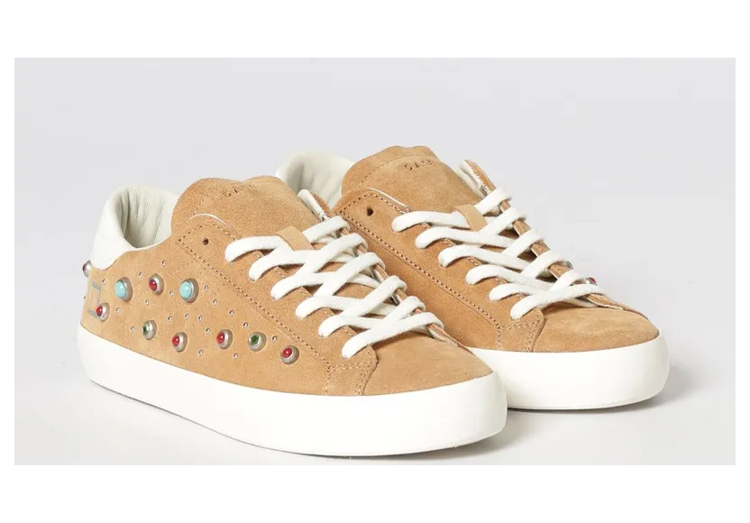 D.A.T.E D. A.T. E. Sneakers in Suede with Studs and Stones Leather (W441HLSSCU)