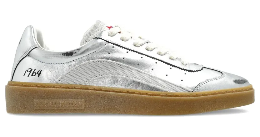 DSQUARED2 Rider Sneakers im Metallic-Look – Silber (SNM044134708522)