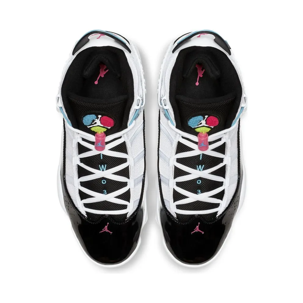 Jordan 6 Rings South Beach White/Black-Hyper Pink-Light Blue Fury-Cyber (CK0017-100)