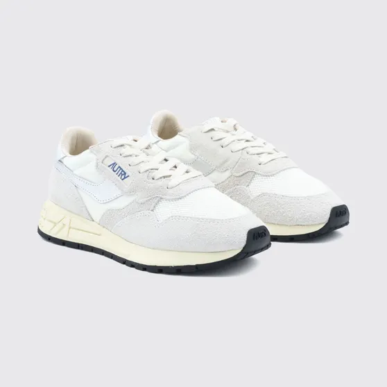 Autry Reelwind Nylon and Suede Sneakers with Serrated Sole White 1 (WWLWYD02)