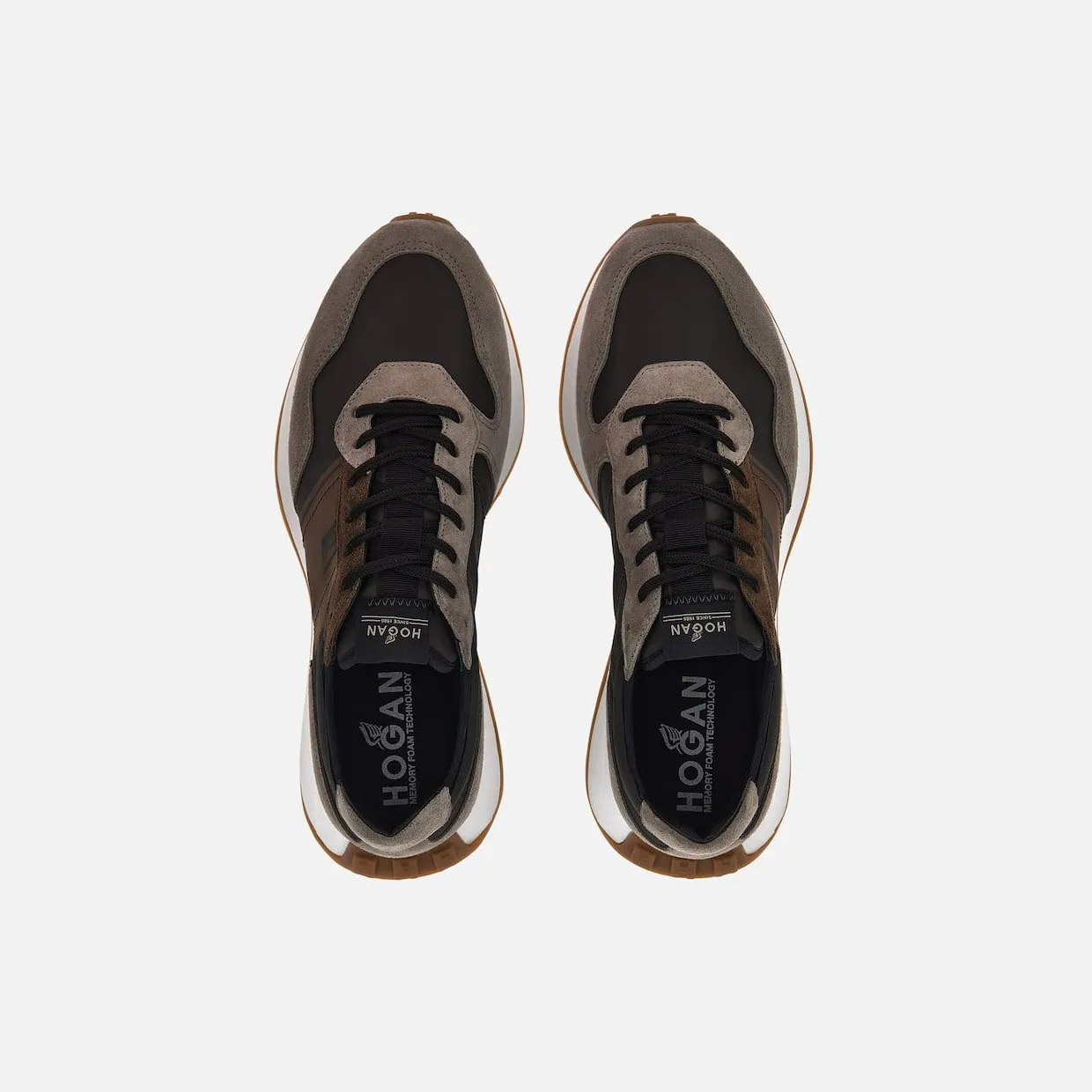 Sneakers Hogan H601 Brown Grey Black (HXM6010EG014B7914F) (3)