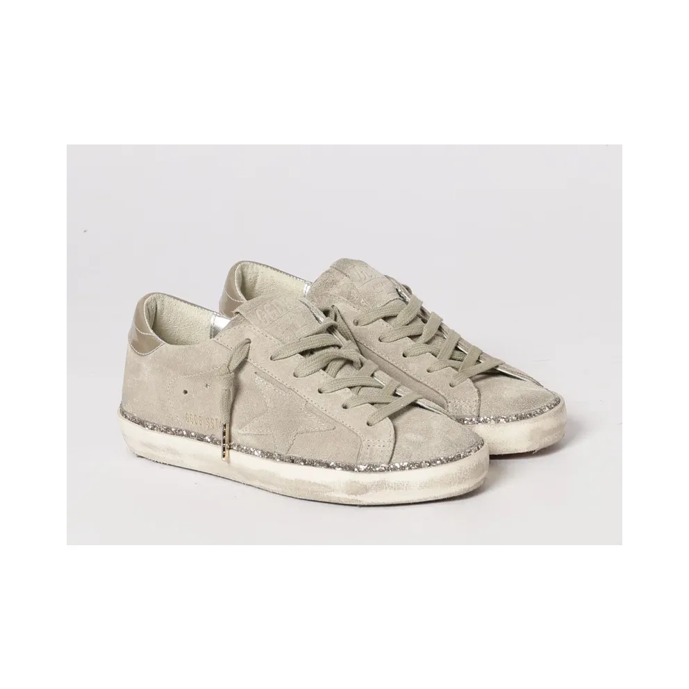 Golden goose Super-Star Used Suede Sneakers Beige (GWF00857F00805915864)