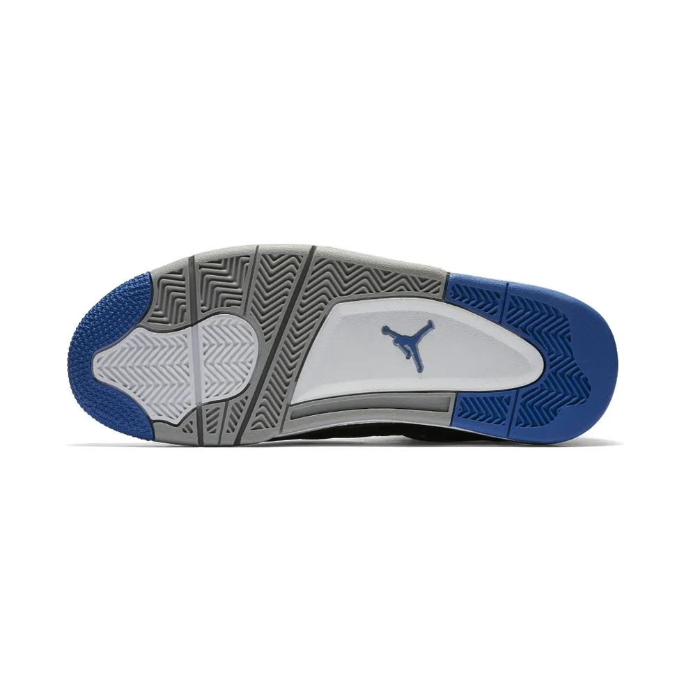 Jordan 4 Retro Motorsports Alternate Black/Game Royal-Matte Silver-White (308497-006)