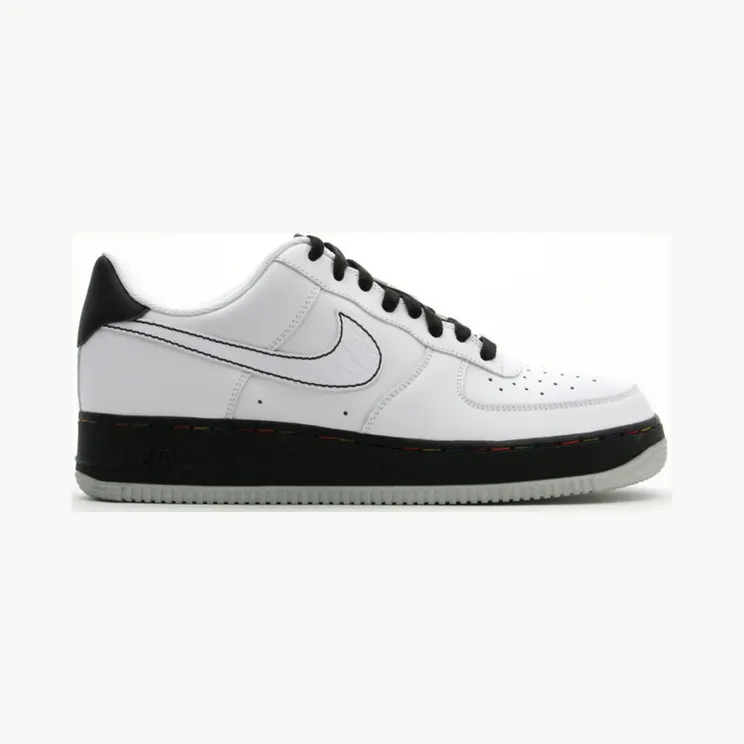 Nike Air Force 1 07 Low White Black Metallic Silver