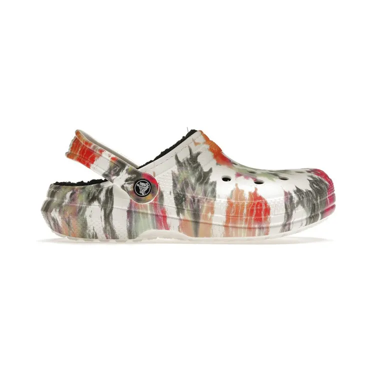 Crocs Classic Tie-Dye Lined Clog Black Multi (206341-0C4)