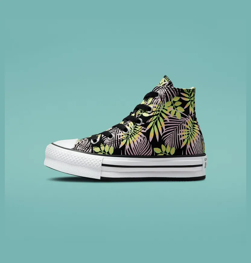 Converse Chuck Taylor All Star EVA Lift Platform Bright Plants Zwart/pink Foam/lime Rave (A00446C)