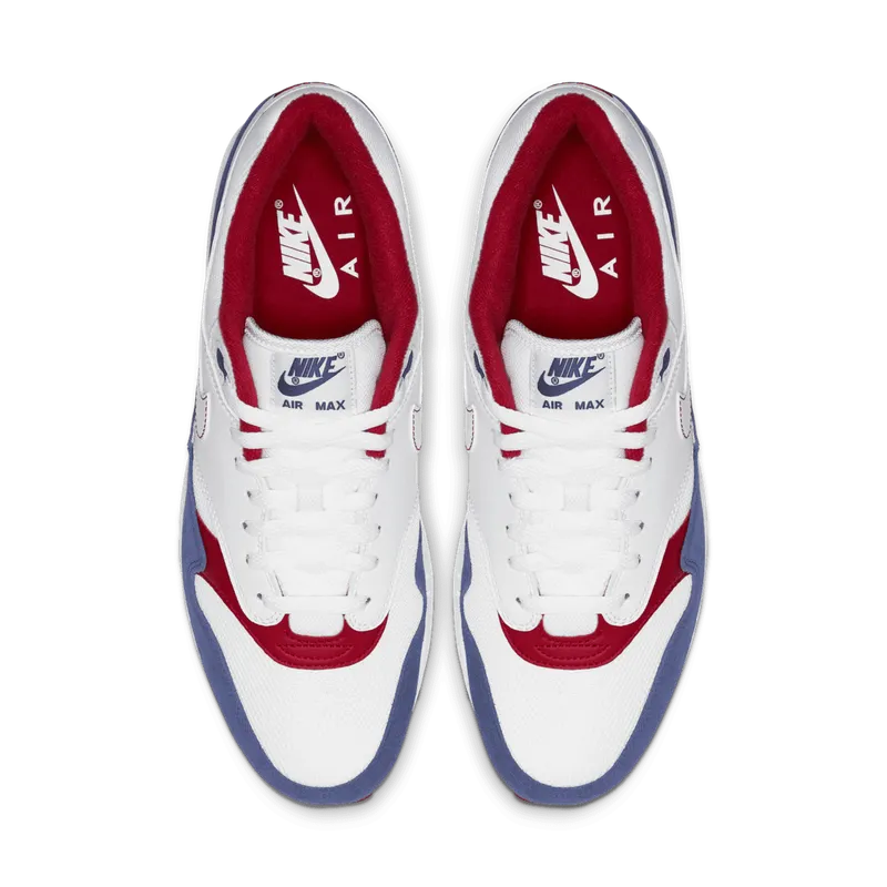 Nike Air Max 1 White Red Blue White/White-Deep Royal Blue (CJ9927-100)