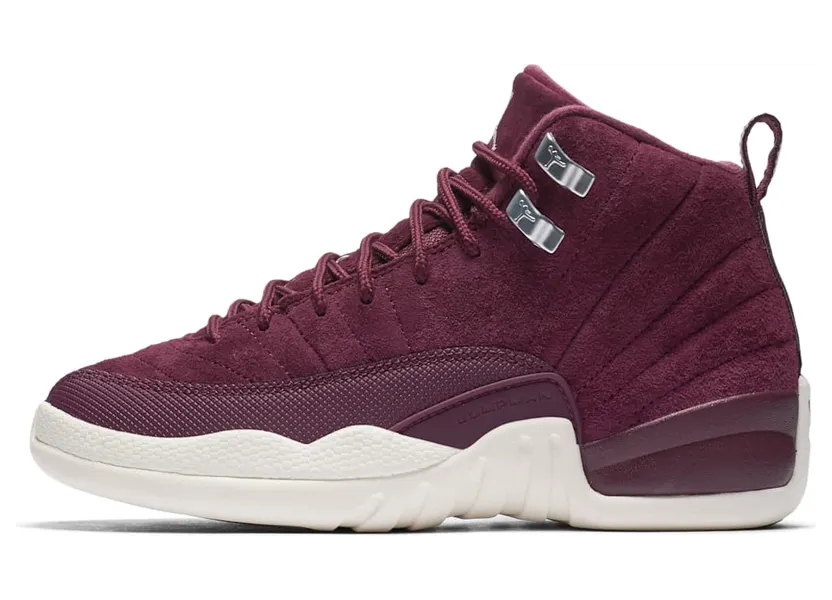 Air Jordan 12 Retro BG “Bordeaux / Metallic Silver / Sail” (153265-617)
