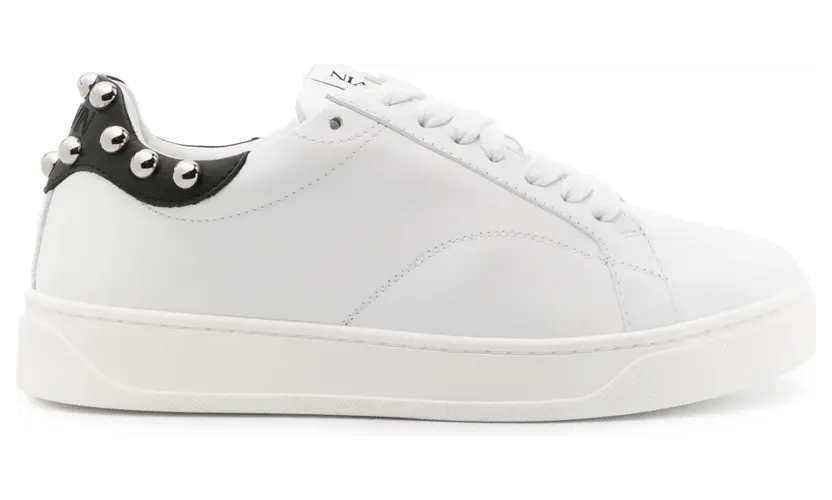 Lanvin Ddbo studded leather sneakers – Wit (FWSKDK0ASTUDH23)