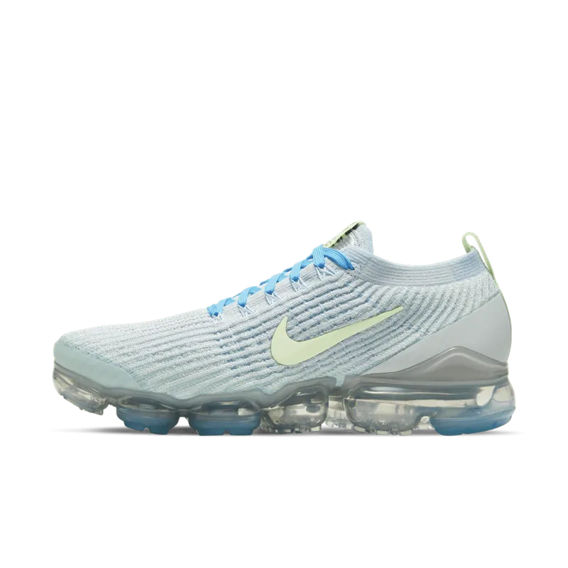 Nike Air VaporMax Flyknit 3 Baltic Blue Barely Volt (W) Pure Platinum/Baltic Blue-Metallic Silver-Barely Volt (DC2051-001)