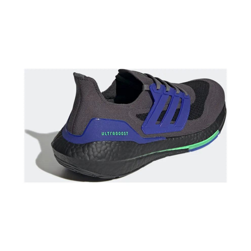 adidas Ultraboost 21 Grey Five / Core Black / Screaming Green (S23871)
