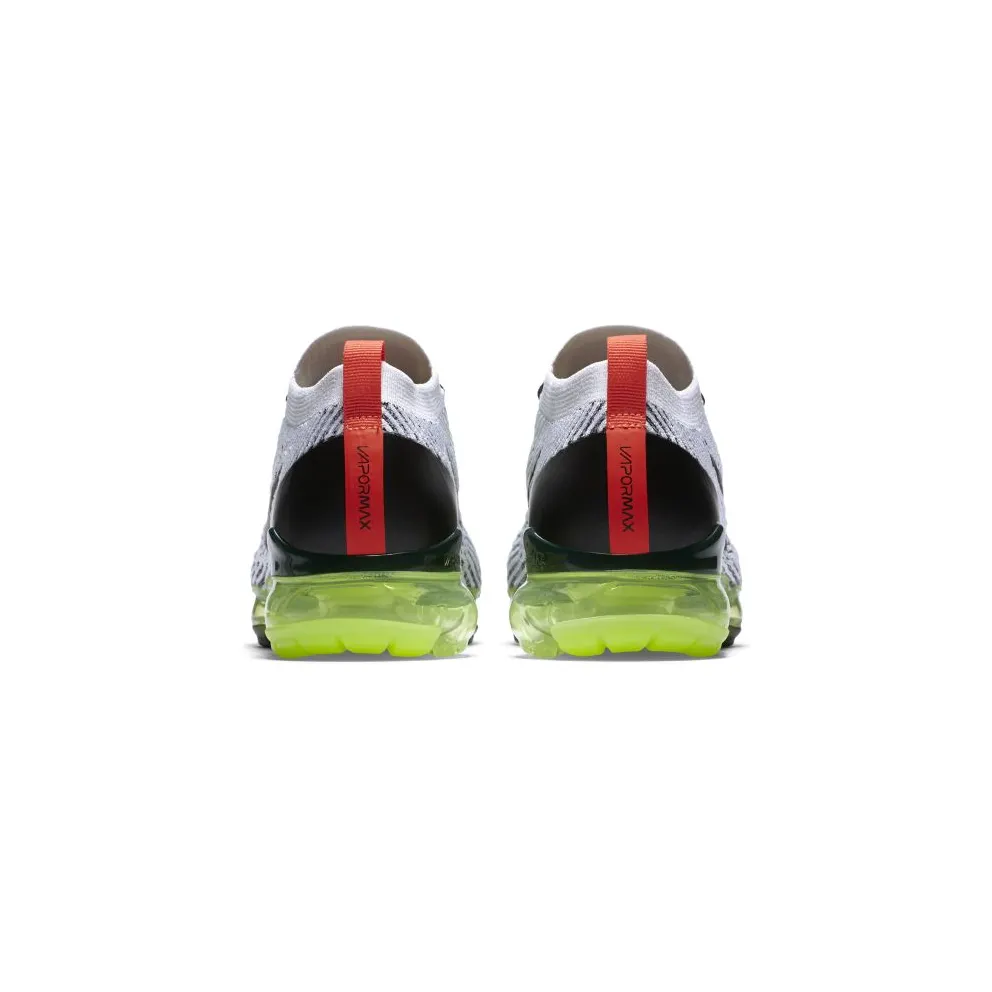 Nike Air VaporMax Flyknit 3 White Black Volt Bright Crimson White/Black-Volt-Bright Crimson-Metallic Silver (AJ6900-100)