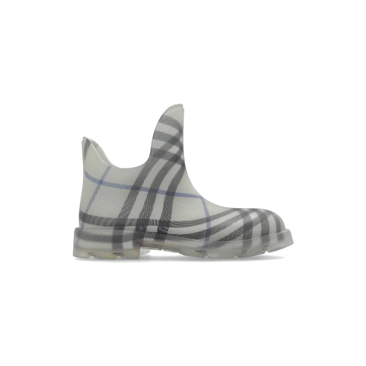 Burberry Marsh Checked Ankle Boots Grey Blue (8088124)
