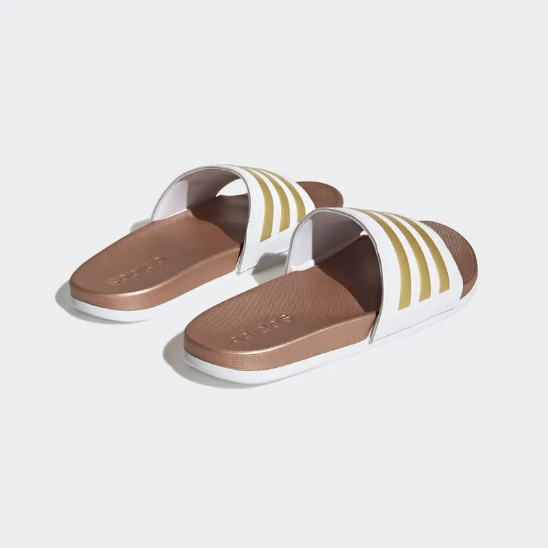 Adidas Adilette Comfort Slides Cloud White / Cloud White / Matte Gold (H03618)