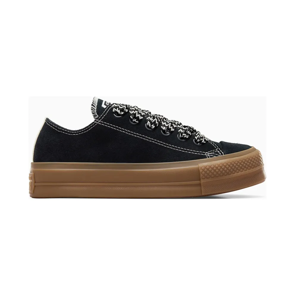 Converse Chuck Taylor All Star Lift Platform Suede Black, White Black/ Brown (A08306C)
