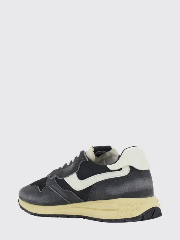Autry Reelwind in Leather and Nylon with Worn Effect Black 1 (WWLMQ07S)