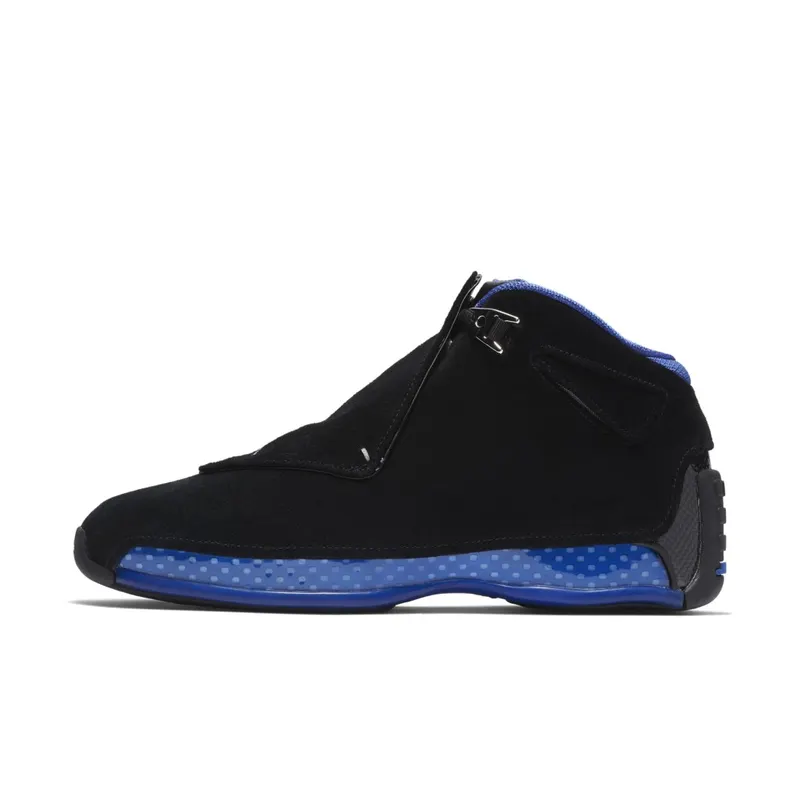 Jordan 18 Retro Black Sport Royal Black/Metallic Silver-Sport Royal (AA2494-007)