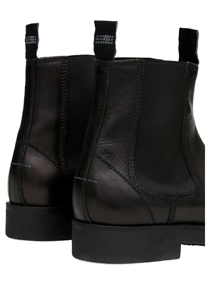 Mm6 Maison Margiela Biker Leather Chelsea “Black” (P7431 SH1WU0014 T8013) (2)