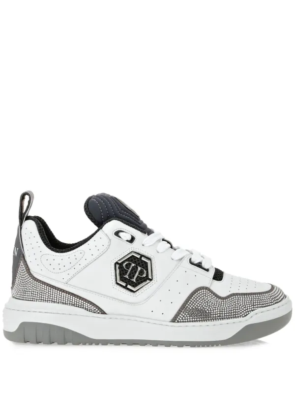 Philipp Plein Hexagon Crystal low-top sneakers – White (FADSMSC3960PLE010N)