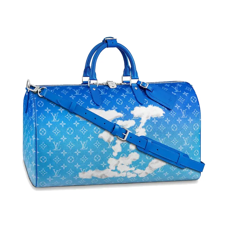 Luxury Keepall Bandouliere 50 Clouds Blue (FW20) (M45428)