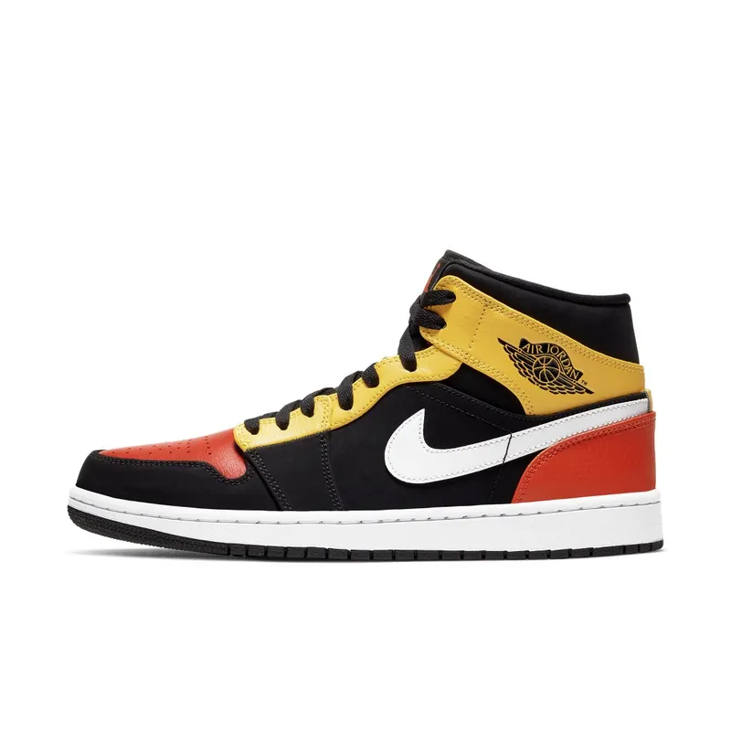 Jordan  1 Mid Black Amarillo Orange Black/Amarillo/White (852542-087)