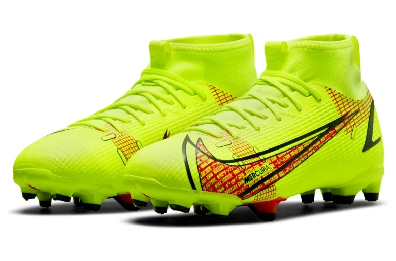 Nike Jr. Mercurial Superfly 8 Academy MG Fußballschuh für verschiedene Böden für jüngere/ältere Gelb (CV1127-760)