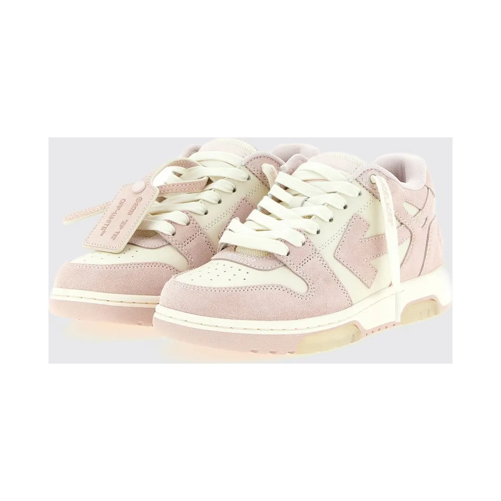 Off-White Out Of Office Suede Sneakers Pink (OWIA259S26LEA0040330)