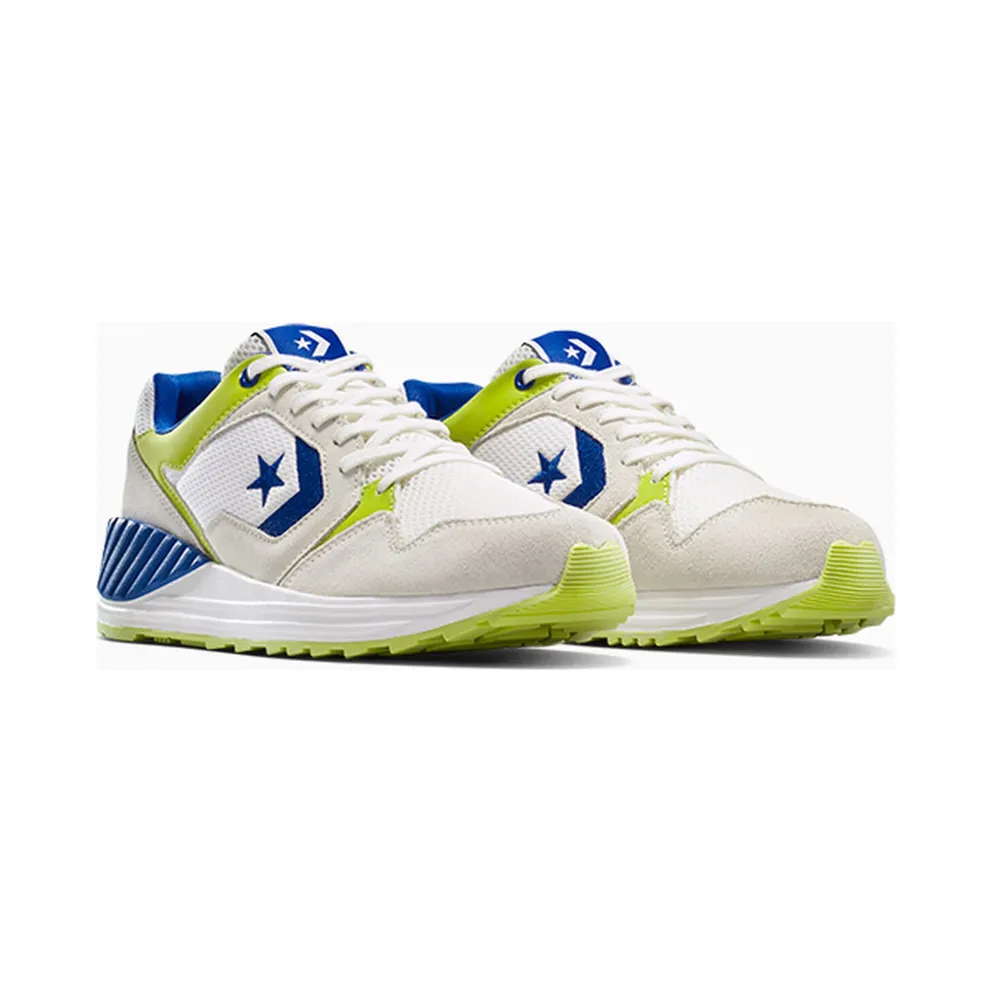 Converse Wave Trainer Ox Vintage White Blue Cartreuse (A13464C)