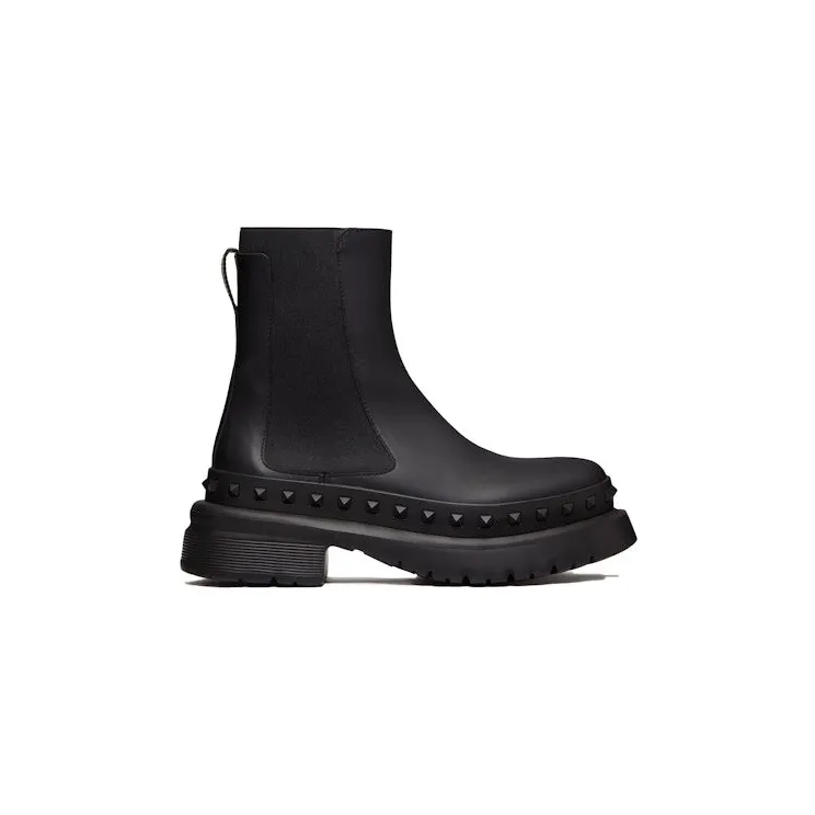 Valentino M-Way Rockstud Beatle Boots Black (3Y2S0H33GZZ_0NO)