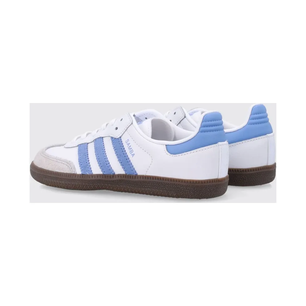 Adidas Originals Boy’s Samba OG Trainers in Leather and Suede White (KZ8681)