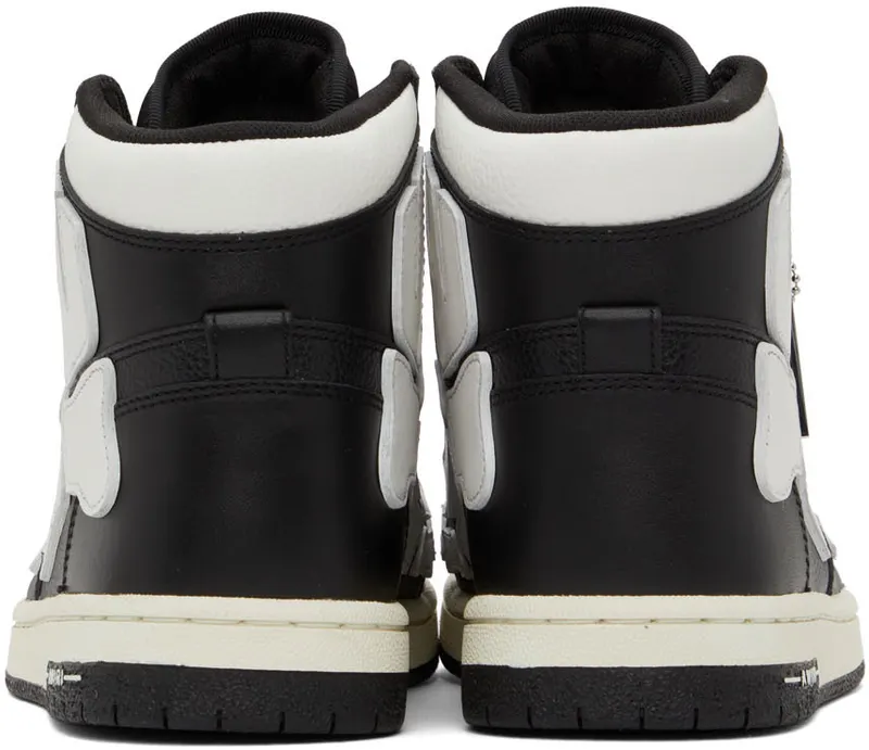 AMIRI Black & White Skel High Top Sneakers (PF22WFS002-004)