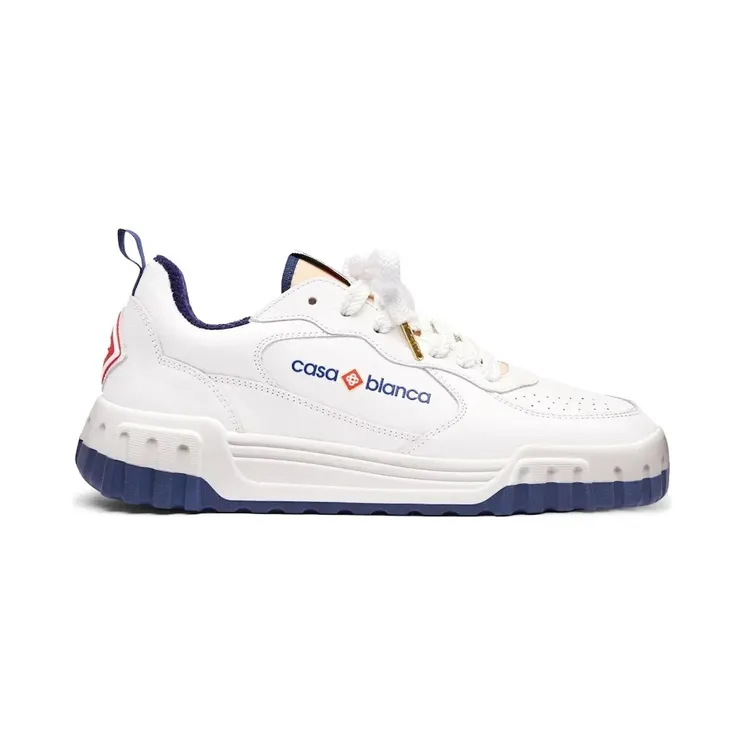 Casablanca Leather Court White Navy (APF24-SNK-017-03M)