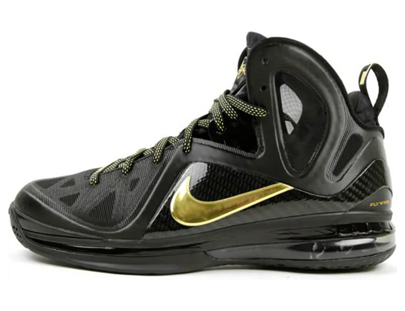 Nike LeBron 9 P.S. Elite Away – Black Metallic Gold (516958-002)