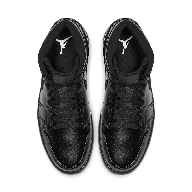 Jordan Air 1 Mid Black Black Black Black (554724-090)