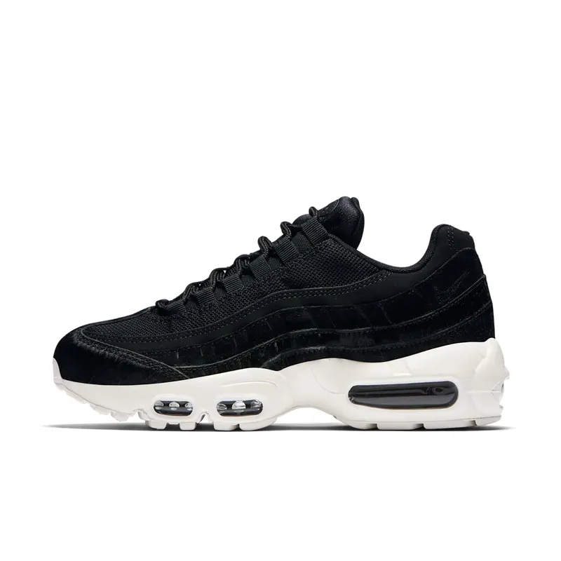 Nike Air Max 95 Embossed Fur Black (W) Black/Black-Dark Grey-Sail (AA1103-001)
