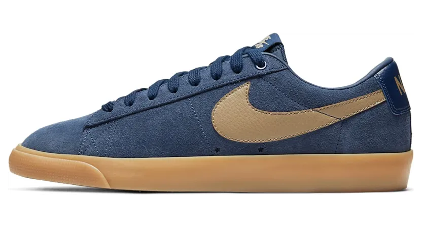 Nike SB Blazer Low GT Midnight Navy / Khaki / Gum Light Brown (704939-403)